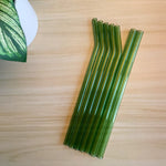 Green Glass Straw